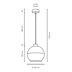 Cheap Lampa wisząca z drewnianą oprawką i podsufitką 1860174 LINEA | Kaja Żyrandole Nowoczesne