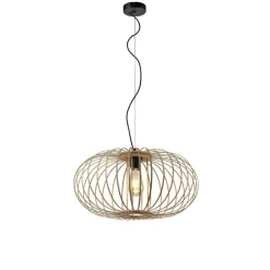 Best Sale Lampa wisząca z drewnianych pasków 11409-79 z serii RACOON | Kaja Żyrandole Nowoczesne