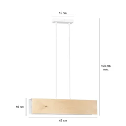 Hot Lampa wisząca z drewnianymi elementami 611/2 | Kaja Oświetlenie Żyrandole Nowoczesne