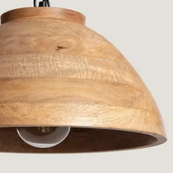Flash Sale Lampa wisząca z drewnianym abażurem ABR-NLW35-BH-E27 BOHO | Kaja Żyrandole Nowoczesne