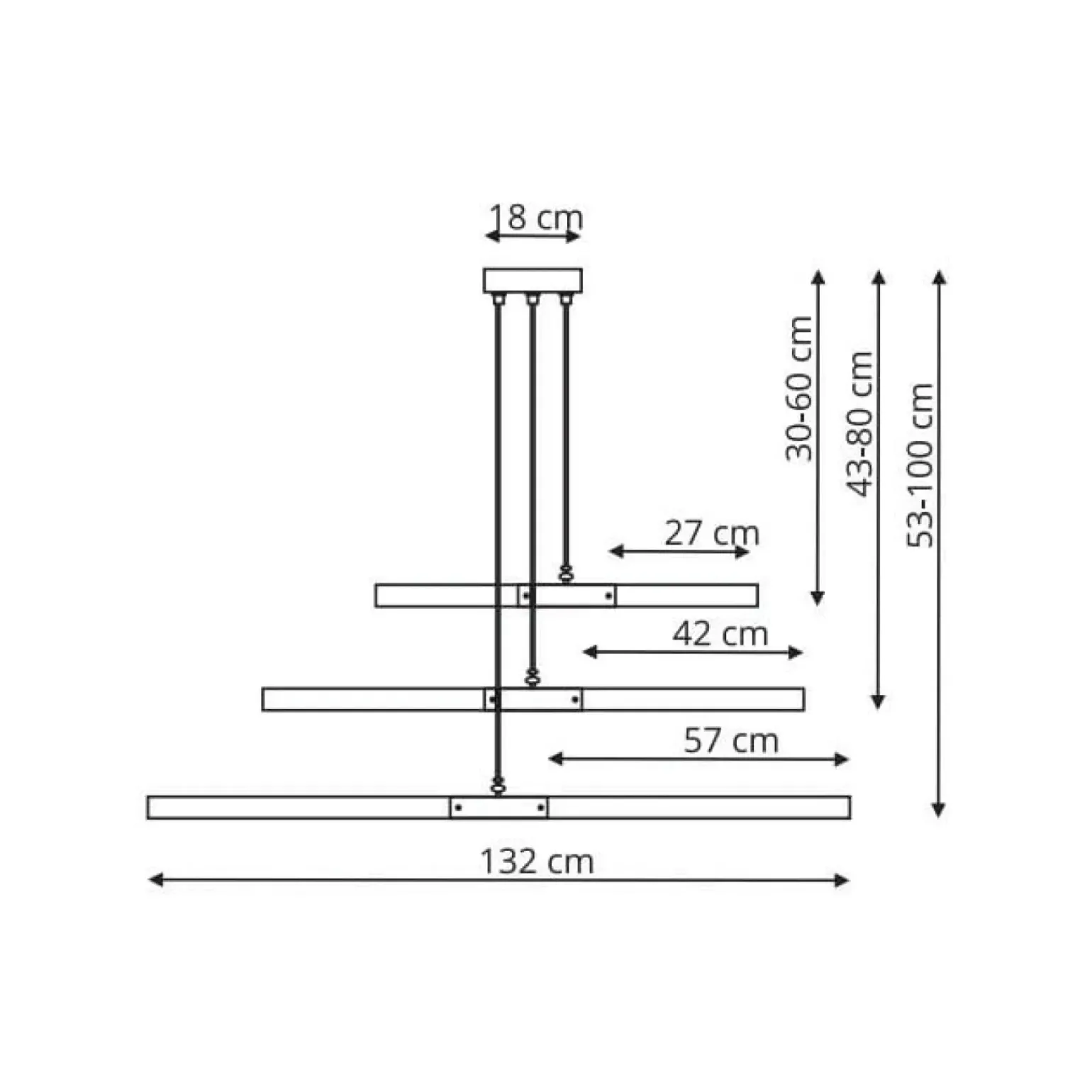 Flash Sale Lampa wisząca z drewnianymi listwami LP-2828/3P LUGANO | Kaja Żyrandole Nowoczesne