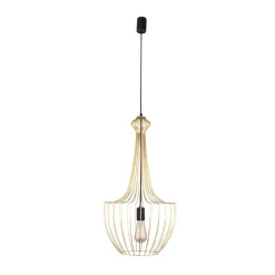 New Lampa wisząca z drucianym kloszem na duży gwint 8853 | Kaja Żyrandole Nowoczesne