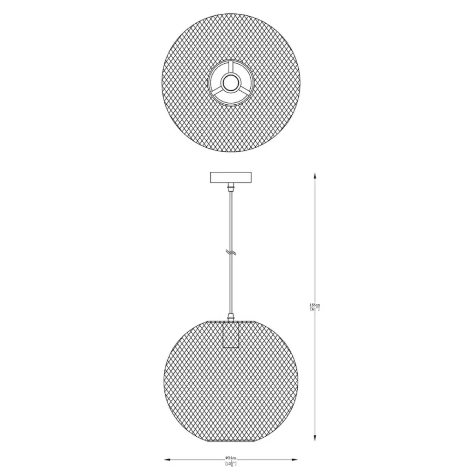 Fashion Lampa wisząca z drucianym, złotym kloszem A8129L z serii ORION | Kaja Żyrandole Nowoczesne