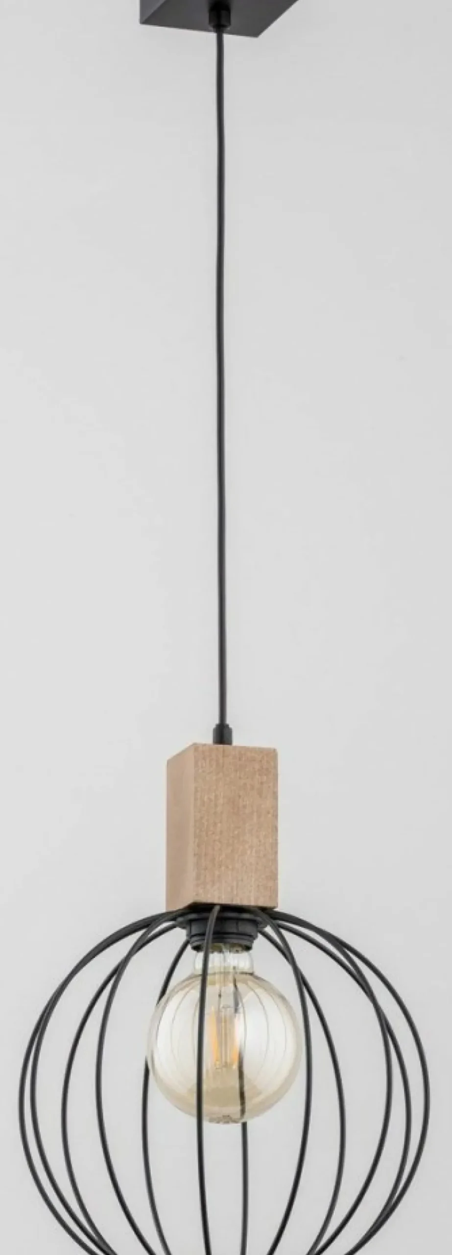 Best Lampa wisząca z drucianym kloszem w stylu loft AL 27801 ARIZAN | Kaja Żyrandole Nowoczesne
