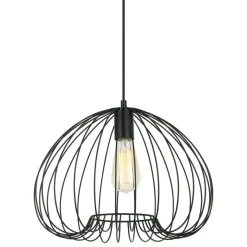 Cheap Lampa wisząca z drucianym kloszem MDM-4583-1 BK MEDDI | Kaja Żyrandole Nowoczesne