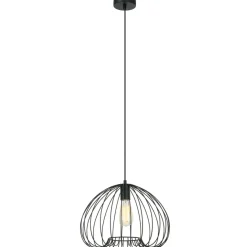 Cheap Lampa wisząca z drucianym kloszem MDM-4583-1 BK MEDDI | Kaja Żyrandole Nowoczesne