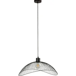 Store Lampa wisząca z drucianym kloszem PND-1702-1-L-B NUNEZ | Kaja Żyrandole Nowoczesne