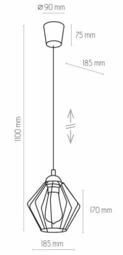 Best Sale Lampa wisząca z drucianym kloszem TK 1642 GALAXY | Kaja Oświetlenie Żyrandole Nowoczesne