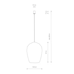 Store Lampa wisząca z dużym, plecionym abażurem 11168 HAITI | Kaja Żyrandole Nowoczesne