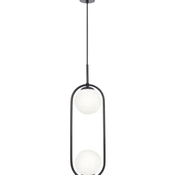 Store Lampa wisząca z dwoma kloszami, do salonu K-5101 z serii PARVA | Kaja Żyrandole Nowoczesne