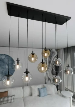 Discount Lampa wisząca z dwukolorowymi kloszami 714/9M1 | Kaja Oświetlenie Żyrandole Nowoczesne