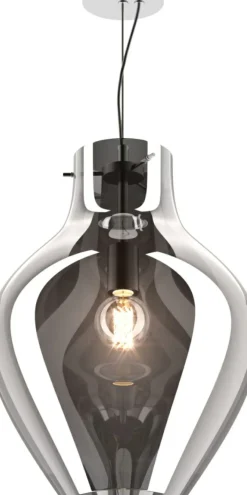 Best Sale Lampa wisząca z dymionym kloszem P19066A-D38 BRESSO | Kaja Żyrandole Nowoczesne