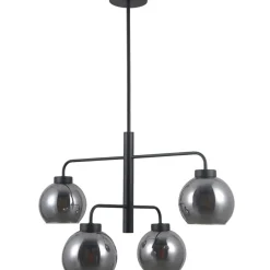 Best Lampa wisząca z dymionymi kloszami PND-28028-4D POGGI | Kaja Żyrandole Nowoczesne