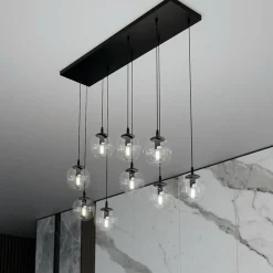 Hot Lampa wisząca z dziewięcioma kulistymi kloszami 711/9 | Kaja Żyrandole Nowoczesne