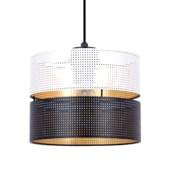Sklep Kaja Lampa wisząca z eleganckim czarno-białym abażurem K-5290 z serii VEGA