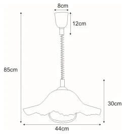 Sklep Kaja Lampa wisząca z falowanym kloszem K-3265 LAMBADA | Kaja Oświetlenie