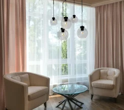 Outlet Lampa wisząca z grafitowymi kloszami K-4875 HORIK | Kaja Oświetlenie Żyrandole Nowoczesne