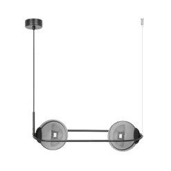 Discount Lampa wisząca z grafitowymi kloszami w okręgu K-5112 z serii DAVOS Żyrandole Nowoczesne