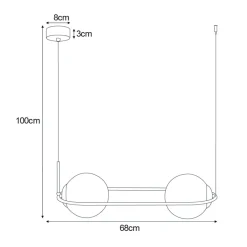 Discount Lampa wisząca z grafitowymi kloszami w okręgu K-5112 z serii DAVOS Żyrandole Nowoczesne