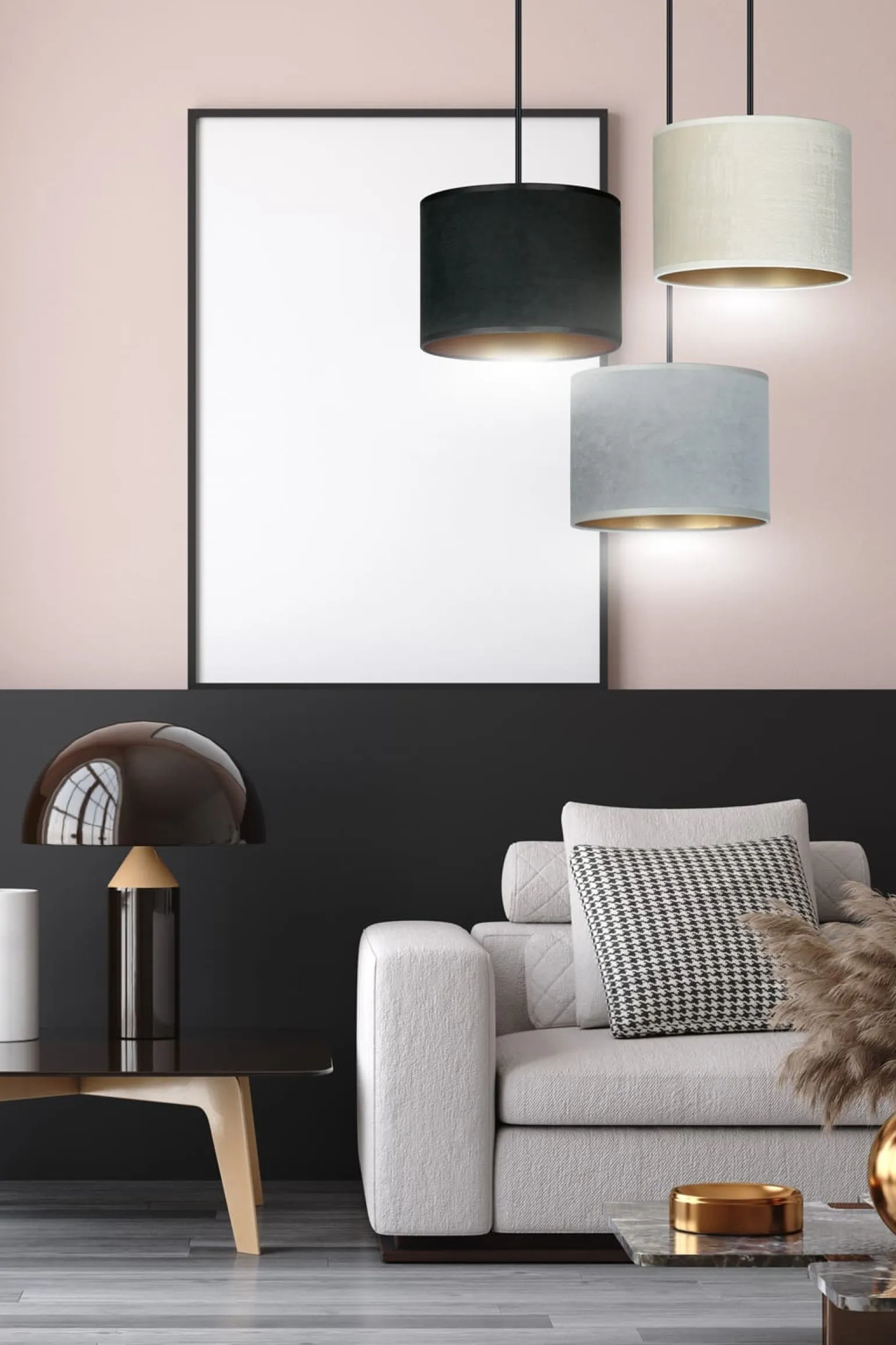 Sklep Kaja Lampa wisząca z kaskadą abażurów 1055/3PREM HILDE PREMIUM | Kaja