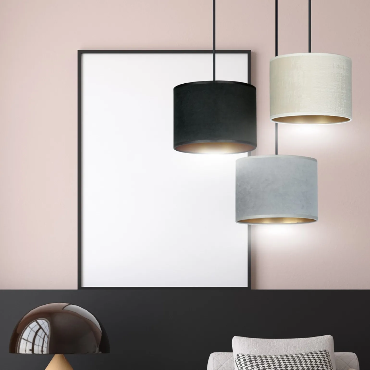 Sklep Kaja Lampa wisząca z kaskadą abażurów 1055/3PREM HILDE PREMIUM | Kaja