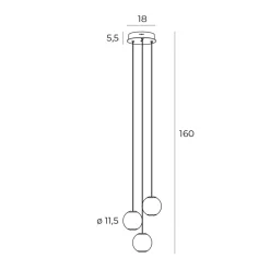 Best Lampa wisząca z kloszami imitującymi kryształ MX P0479 NOBILE | Kaja Żyrandole Nowoczesne