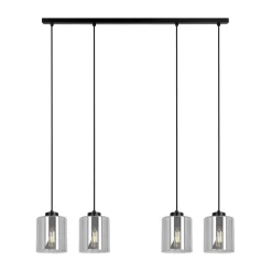 Outlet Lampa wisząca z kloszami, na podłużnej listwie K-5576 z serii MI Żyrandole Nowoczesne