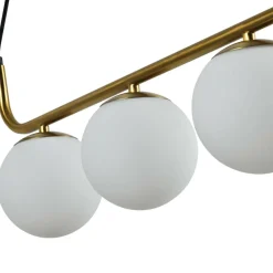 Store Lampa wisząca z kloszami, nad wyspę LP-005/3L GD ALISA | Kaja Żyrandole Nowoczesne