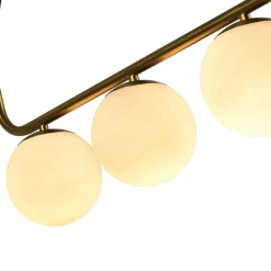 Store Lampa wisząca z kloszami, nad wyspę LP-005/3L GD ALISA | Kaja Żyrandole Nowoczesne