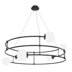 Best Lampa wisząca z kloszami ułożona w okrąg MOD317PL-06B z serii BALANCE Żyrandole Nowoczesne