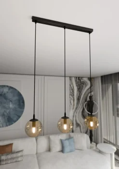 Best Sale Lampa wisząca z kloszami z regulacją wysokości 713/3 | Kaja Żyrandole Nowoczesne