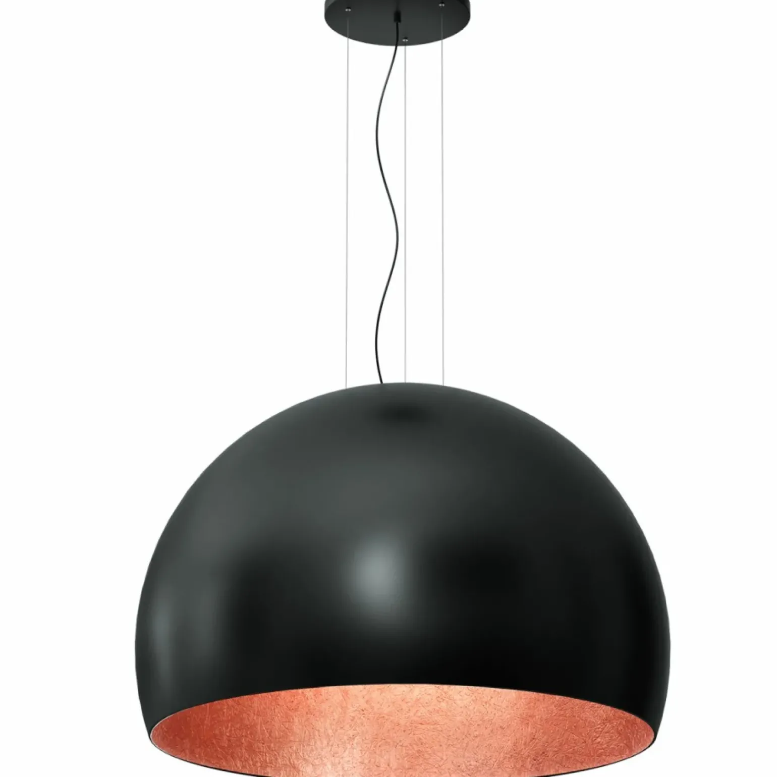 Best Sale Lampa wisząca z kloszem czarno-miedzianym LX 1627 z serii COMPO | Kaja Żyrandole Nowoczesne