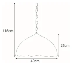 Sklep Kaja Lampa wisząca z kloszem w stylu art deco K-P162166 PAPI | Kaja