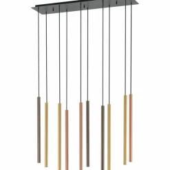 Store Lampa wisząca z kolorowymi tubami, nad wyspę 10705 LASER | Kaja Żyrandole Nowoczesne