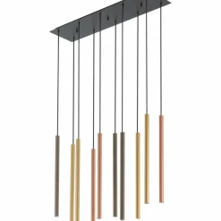 Store Lampa wisząca z kolorowymi tubami, nad wyspę 10705 LASER | Kaja Żyrandole Nowoczesne