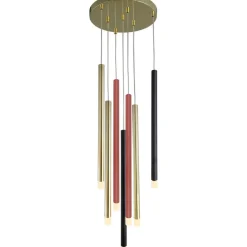 Discount Lampa wisząca z kolorowymi tubami LP-894/7P MIXED LUNGO | Kaja Żyrandole Nowoczesne
