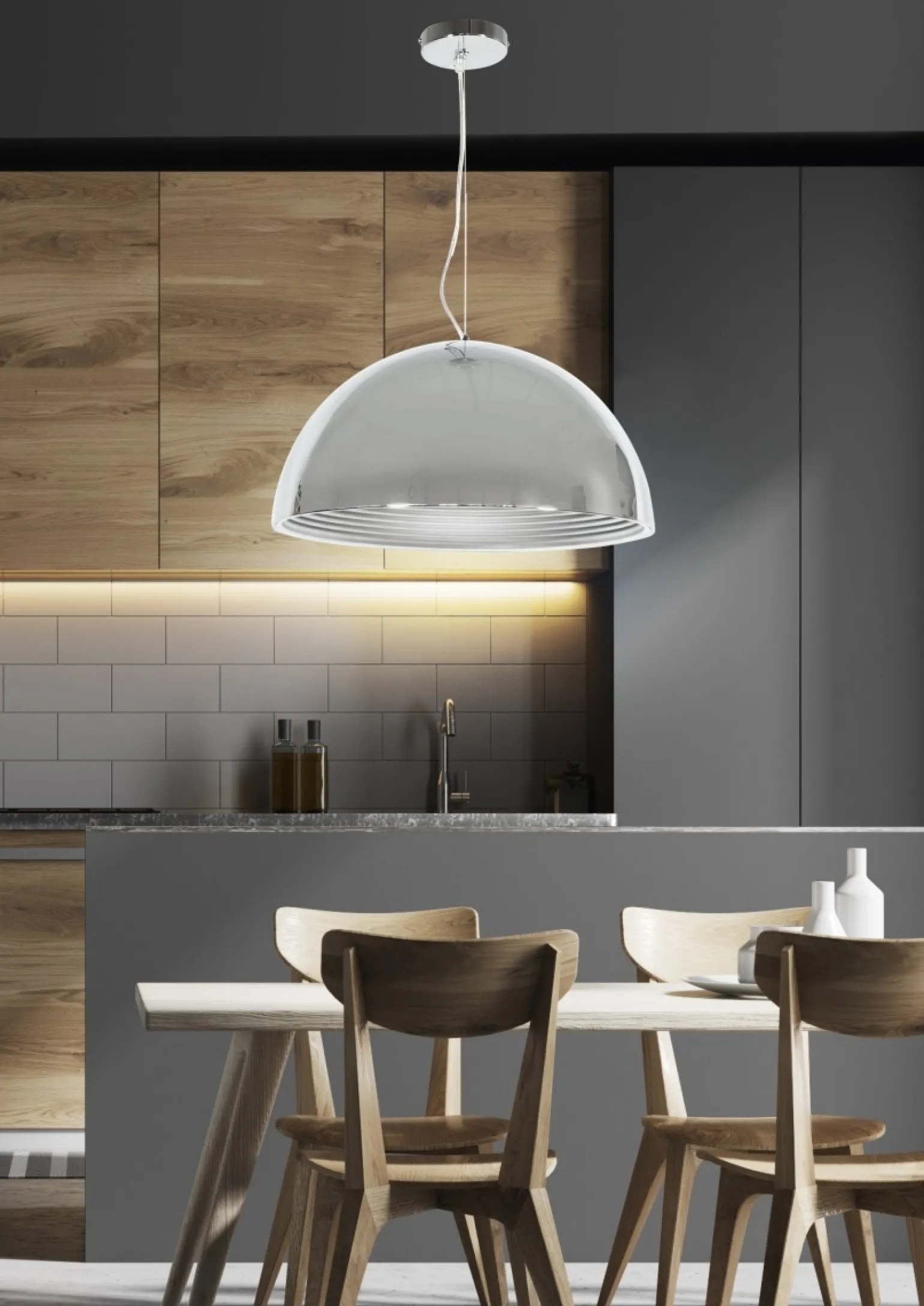 Sklep Kaja Lampa wisząca z kopułowym kloszem 31-26361 DORADA | Kaja Oświetlenie