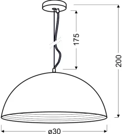 Sklep Kaja Lampa wisząca z kopułowym kloszem 31-26361 DORADA | Kaja Oświetlenie