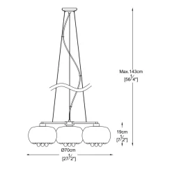 Flash Sale Lampa wisząca z kryształkami P0076-03R-F4FZ CRYSTAL | Kaja Żyrandole Nowoczesne