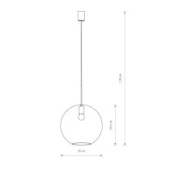 Best Lampa wisząca z kulistym, przezroczystym kloszem 7846 | Kaja Żyrandole Nowoczesne
