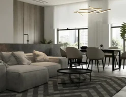 Clearance Lampa wisząca z ledowym źródłem światła MOD016PL-L75MG3K z serii LINE Żyrandole Nowoczesne