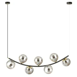 Best Lampa wisząca z lustrzanymi kloszami, do jadalni 1297/7 z serii RITZ Żyrandole Nowoczesne