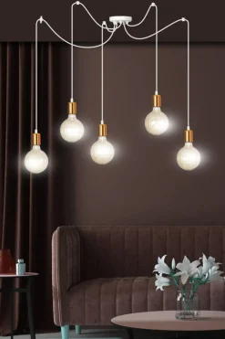 Shop Lampa wisząca z miedzianymi gwintami 447/5 | Kaja Oświetlenie Żyrandole Nowoczesne