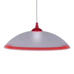 Sklep Kaja Lampa wisząca z mleczno-czerwonym kloszem K-3512 UFO | Kaja