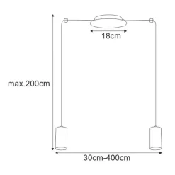 Best Sale Lampa wisząca z możliwością regulacji K-4896 PUERTO | Kaja Oświetlenie Żyrandole Nowoczesne