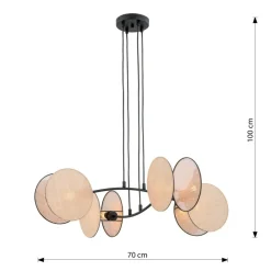 Cheap Lampa wisząca z naturalnymi abażurami 1328/4 MOTIF | Kaja Oświetlenie Żyrandole Nowoczesne
