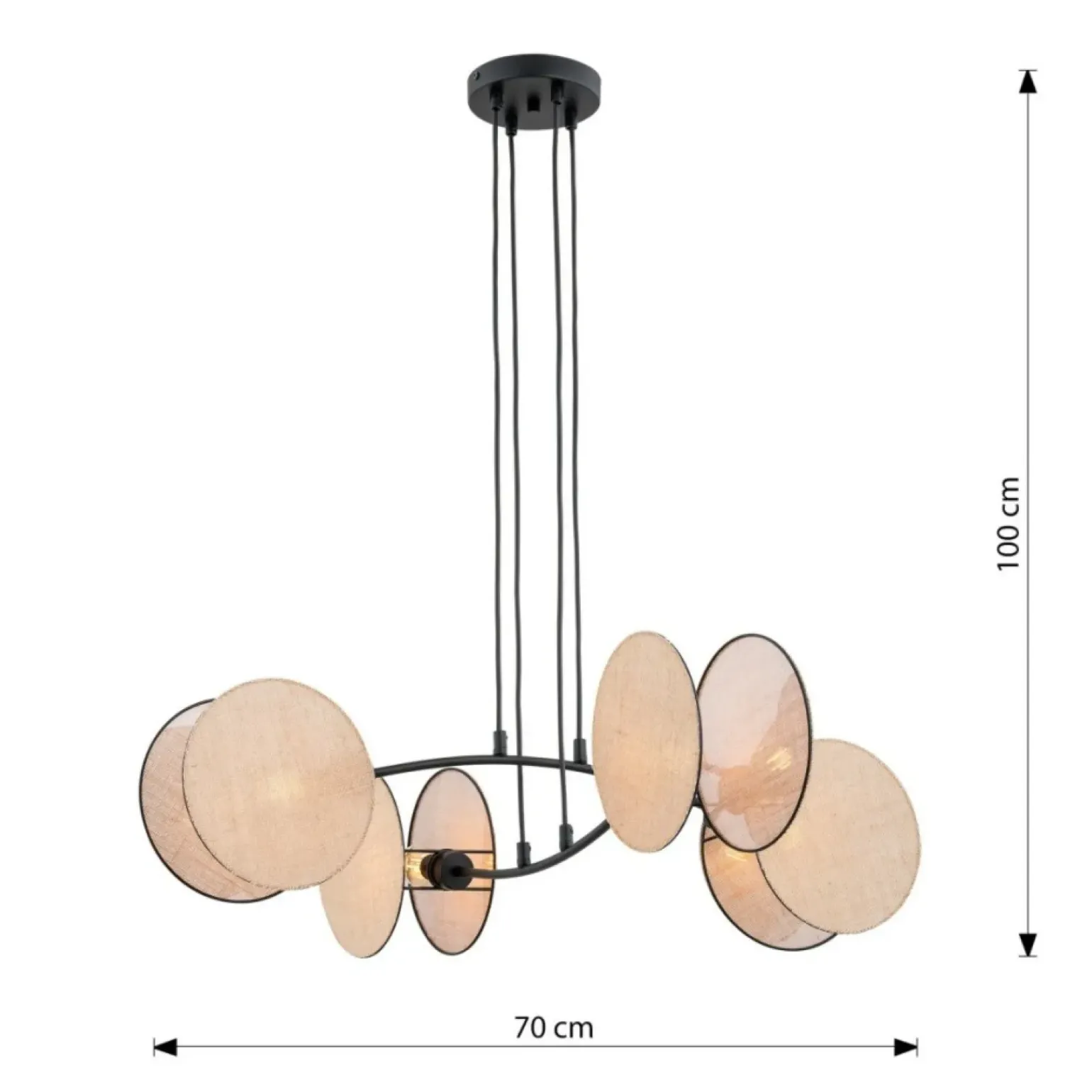 Cheap Lampa wisząca z naturalnymi abażurami 1328/4 MOTIF | Kaja Oświetlenie Żyrandole Nowoczesne