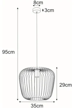 Store Lampa wisząca z m kloszem K-4102 EDEN | Kaja Oświetlenie Żyrandole Nowoczesne
