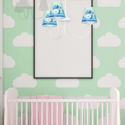 Sklep Kaja Lampa wisząca z niebieskimi abażurami MLP6811 z serii DELFINKA FINKA | Kaja Oświ