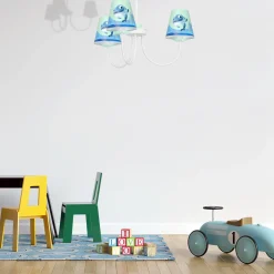Sklep Kaja Lampa wisząca z niebieskimi abażurami MLP6811 z serii DELFINKA FINKA | Kaja Oświ